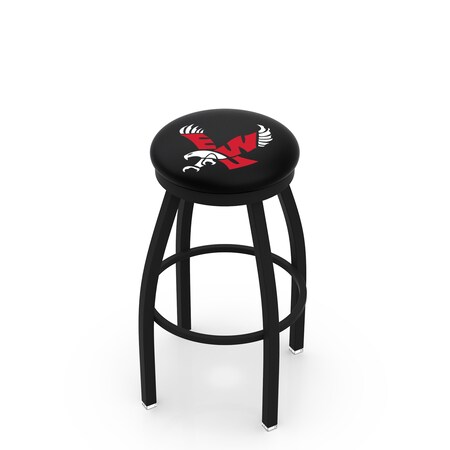 30 Blk Wrinkle Eastern Washington Swivel Bar Stool,Accent Ring